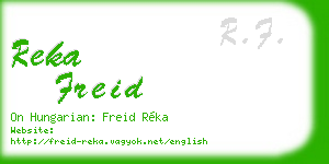 reka freid business card